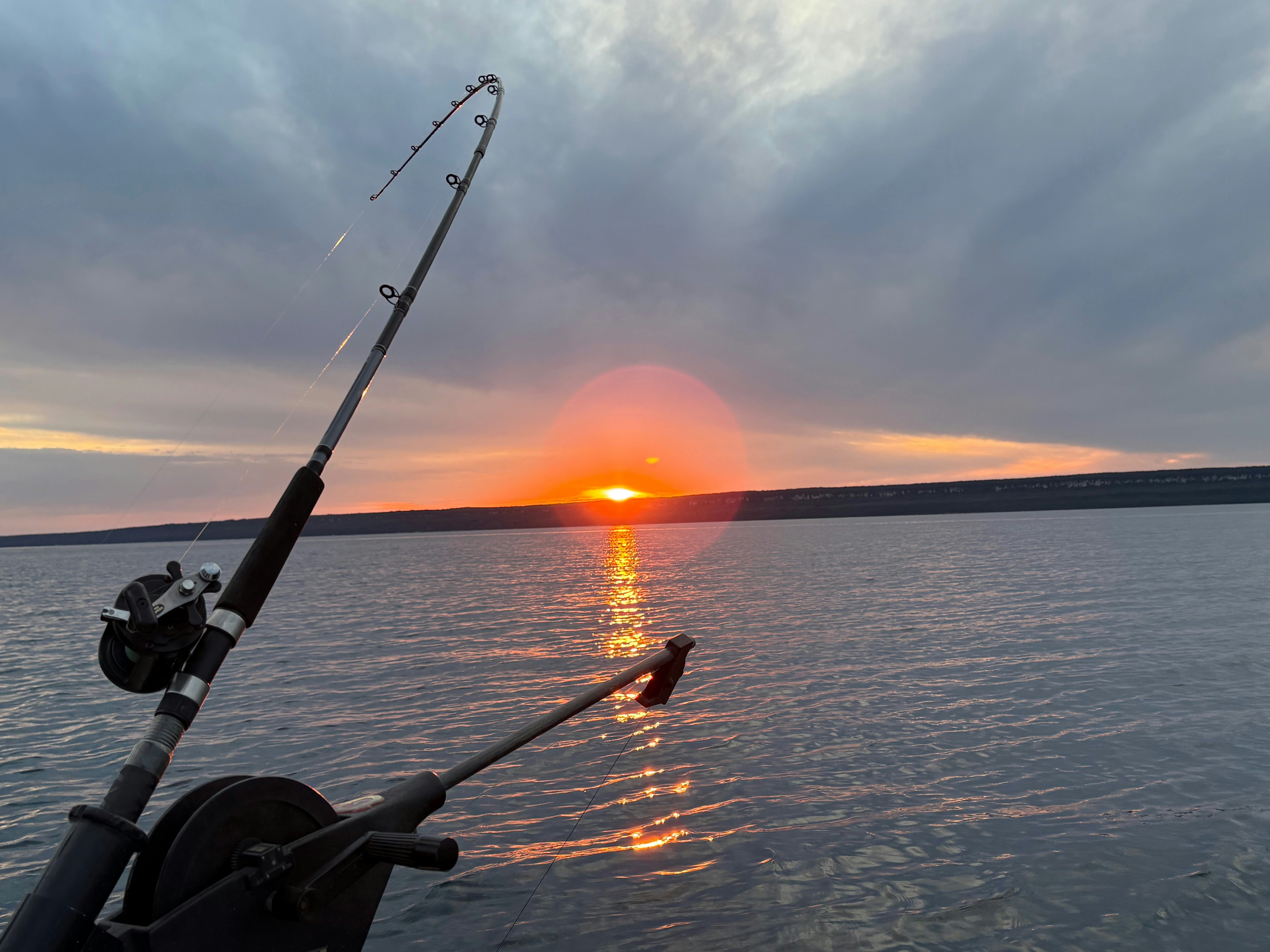 fishing on georgian Bay at sunrise