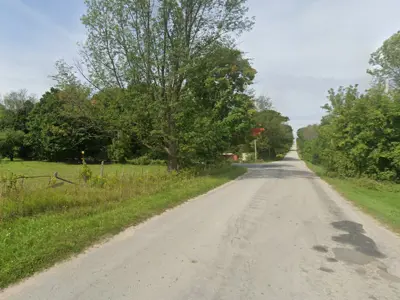An asphalt road in the country