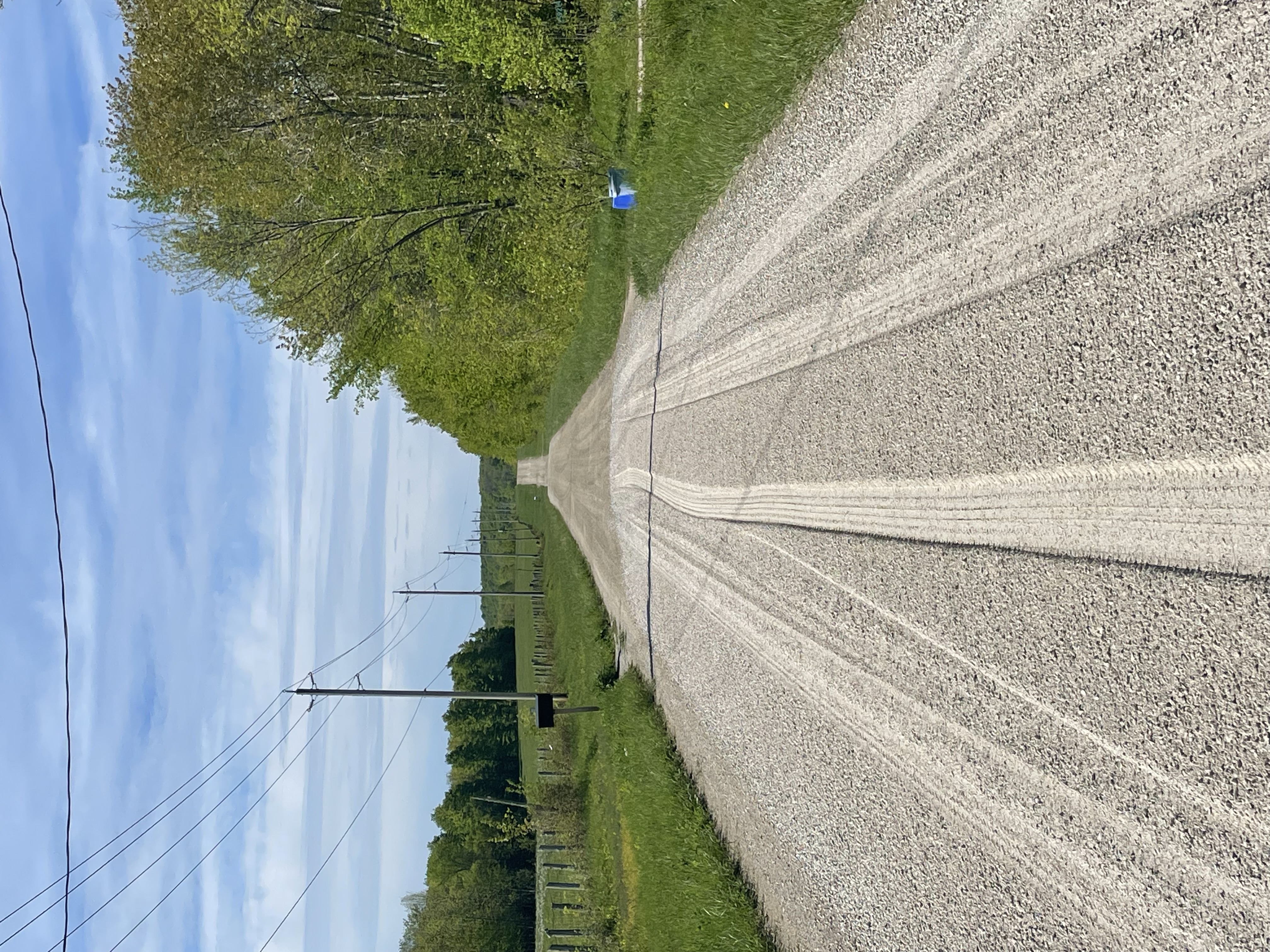  freshly graded gravel road