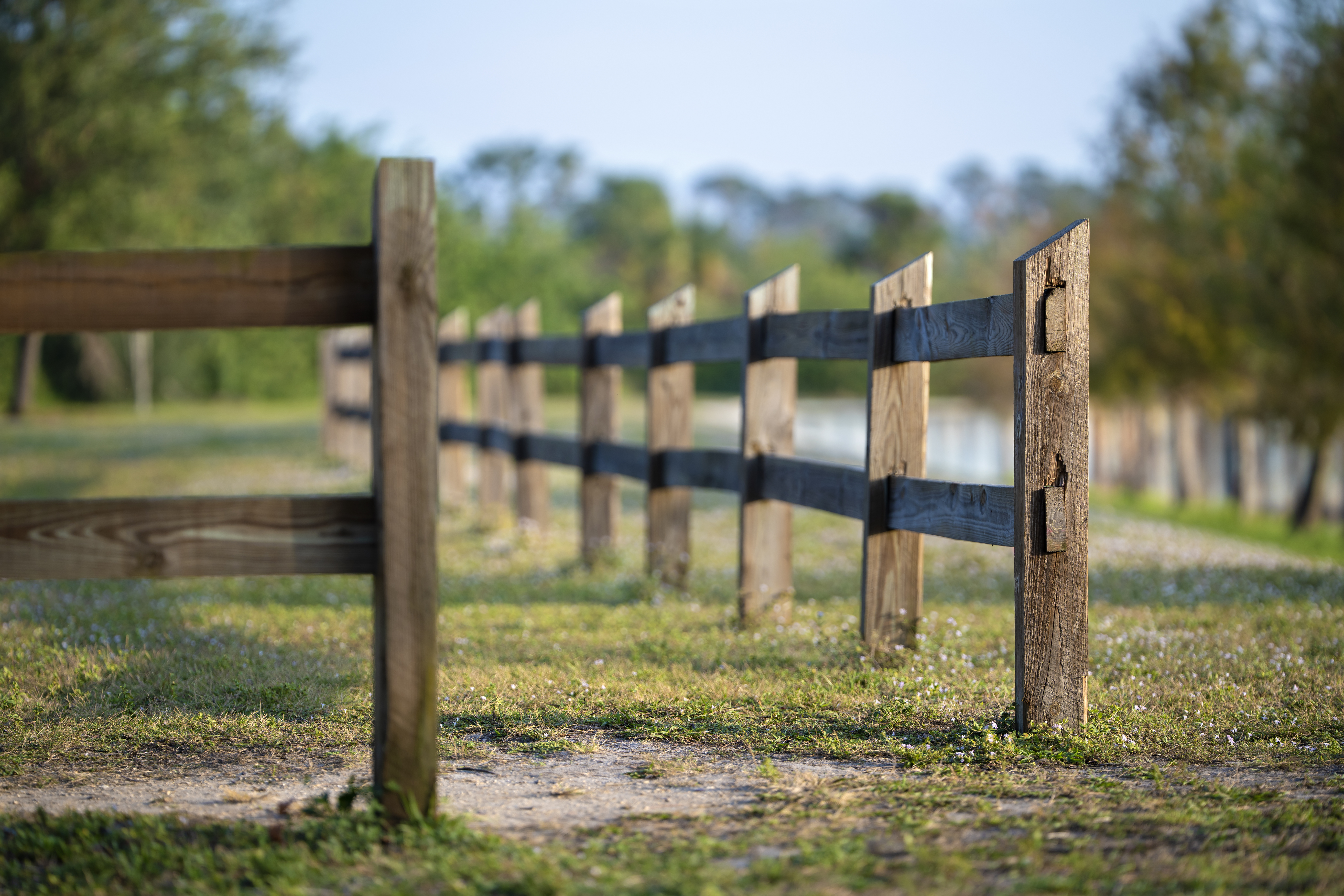 a wooden fence
