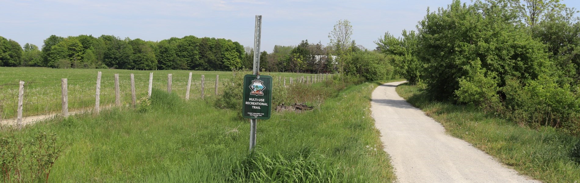 A gravel trail in the countryside